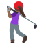 Woman golfing: medium-dark skin tone :woman_golfing_tone4: ððŸââïž