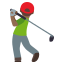 Man golfing: medium-dark skin tone :man_golfing_tone4: ððŸââïž