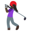 Woman golfing: dark skin tone :woman_golfing_tone5: ðð¿ââïž