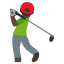 Эмодзи 🏌🏿 EmojiOne