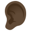 Ear: dark skin tone :ear_tone5: ðð¿