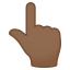 Backhand index pointing up: medium-dark skin tone :point_up_2_tone4: ððŸ