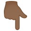 Backhand index pointing down: medium-dark skin tone :point_down_tone4: ððŸ