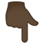 Backhand index pointing down: dark skin tone :point_down_tone5: ðð¿