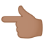 Backhand index pointing left: medium skin tone :point_left_tone3: ððœ