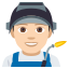 Man factory worker: light skin tone :man_factory_worker_tone1: ðšð»âð