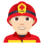 Man firefighter: light skin tone :man_firefighter_tone1: ðšð»âð