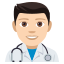 Man health worker: light skin tone :man_health_worker_tone1: ðšð»ââïž
