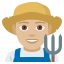 Man farmer: medium-light skin tone :man_farmer_tone2: ðšðŒâðŸ