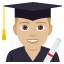 Man student: medium-light skin tone :man_student_tone2: ðšðŒâð