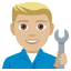 Man mechanic: medium-light skin tone :man_mechanic_tone2: ðšðŒâð§