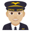 Man pilot: medium-light skin tone :man_pilot_tone2: ðšðŒââïž
