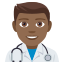 Man health worker: medium-dark skin tone :man_health_worker_tone4: ðšðŸââïž