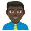 Man office worker: dark skin tone :man_office_worker_tone5: ðšð¿âðŒ