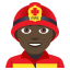 Man firefighter: dark skin tone :man_firefighter_tone5: ðšð¿âð