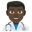 Man health worker: dark skin tone :man_health_worker_tone5: ðšð¿ââïž