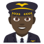 Man pilot: dark skin tone :man_pilot_tone5: ðšð¿ââïž