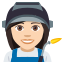 Woman factory worker: light skin tone :woman_factory_worker_tone1: ð©ð»âð