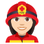 Woman firefighter: light skin tone :woman_firefighter_tone1: ð©ð»âð