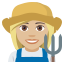 Woman farmer: medium-light skin tone :woman_farmer_tone2: ð©ðŒâðŸ