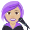 Woman singer: medium-light skin tone :woman_singer_tone2: ð©ðŒâð€
