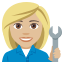 Woman mechanic: medium-light skin tone :woman_mechanic_tone2: ð©ðŒâð§