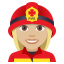 Woman firefighter: medium-light skin tone :woman_firefighter_tone2: ð©ðŒâð