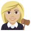 Woman judge: medium-light skin tone :woman_judge_tone2: ð©ðŒââïž