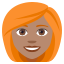 Woman, red haired: medium skin tone    :woman_red_haired_tone3: 👩🏽🦰