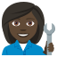 Woman mechanic: dark skin tone :woman_mechanic_tone5: ð©ð¿âð§
