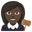 Woman judge: dark skin tone :woman_judge_tone5: ð©ð¿ââïž