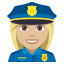Woman police officer: medium-light skin tone :woman_police_officer_tone2: ð®ðŒââïž