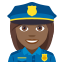 Woman police officer: medium-dark skin tone :woman_police_officer_tone4: ð®ðŸââïž