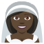Bride with veil: dark skin tone :bride_with_veil_tone5: ð°ð¿