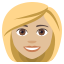 Blond-haired woman: medium-light skin tone :blond-haired_woman_tone2: ð±ðŒââïž