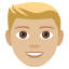 Blond-haired person: medium-light skin tone :blond_haired_person_tone2: ð±ðŒ
