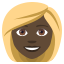 Blond-haired woman: dark skin tone :blond-haired_woman_tone5: ð±ð¿ââïž