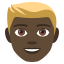 Blond-haired person: dark skin tone :blond_haired_person_tone5: ð±ð¿