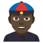 Man with Chinese cap: dark skin tone :man_with_chinese_cap_tone5: ð²ð¿