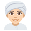 Woman wearing turban: light skin tone :woman_wearing_turban_tone1: ð³ð»ââïž