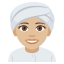Woman wearing turban: medium-light skin tone :woman_wearing_turban_tone2: ð³ðŒââïž