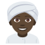 Woman wearing turban: dark skin tone :woman_wearing_turban_tone5: ð³ð¿ââïž