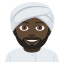Person wearing turban: dark skin tone :person_wearing_turban_tone5: ð³ð¿