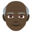 Old man: dark skin tone :older_man_tone5: ðŽð¿