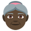 Old woman: dark skin tone :older_woman_tone5: ðµð¿
