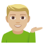 Man tipping hand: medium-light skin tone :man_tipping_hand_tone2: ððŒââïž