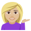 Person tipping hand: medium-light skin tone :person_tipping_hand_tone2: ððŒ