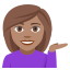 Woman tipping hand: medium skin tone :woman_tipping_hand_tone3: 💁🏽♀️
