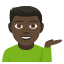Man tipping hand: dark skin tone :man_tipping_hand_tone5: ðð¿ââïž