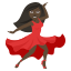 Woman dancing: dark skin tone :dancer_tone5: ðð¿